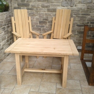 Oak Garden Table and Chairs